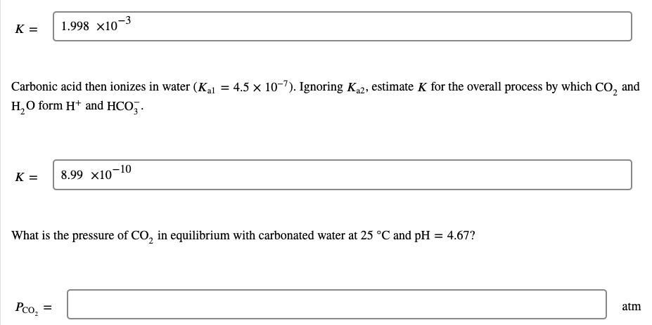 Solved How do I calculate Pco2? Please show conversions to | Chegg.com