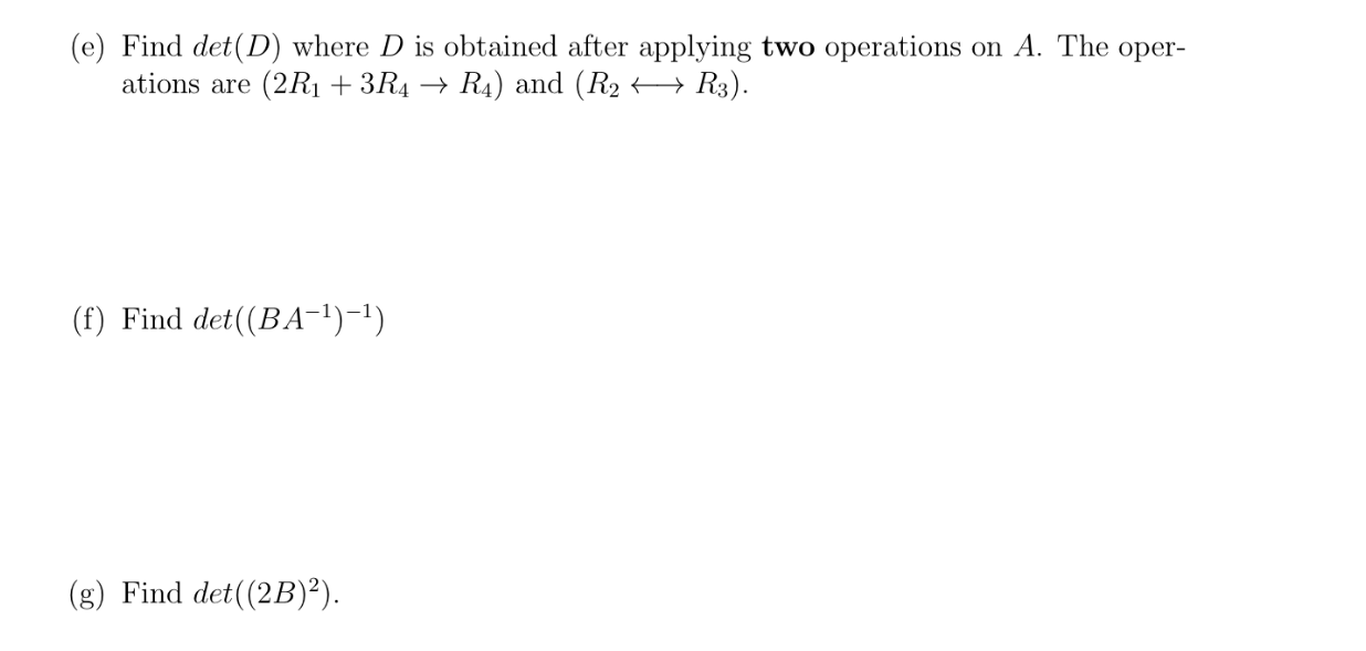 Solved Let Ab And C Be Square Matrices Of Order 4 Such