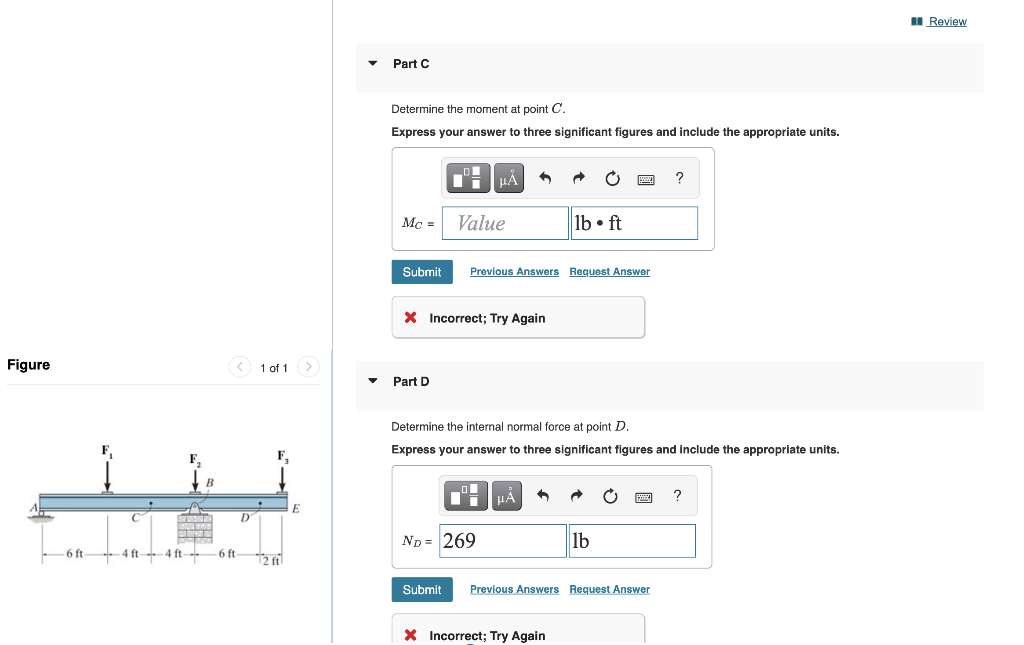 Solved Determine the internal normal force at point C. Take | Chegg.com