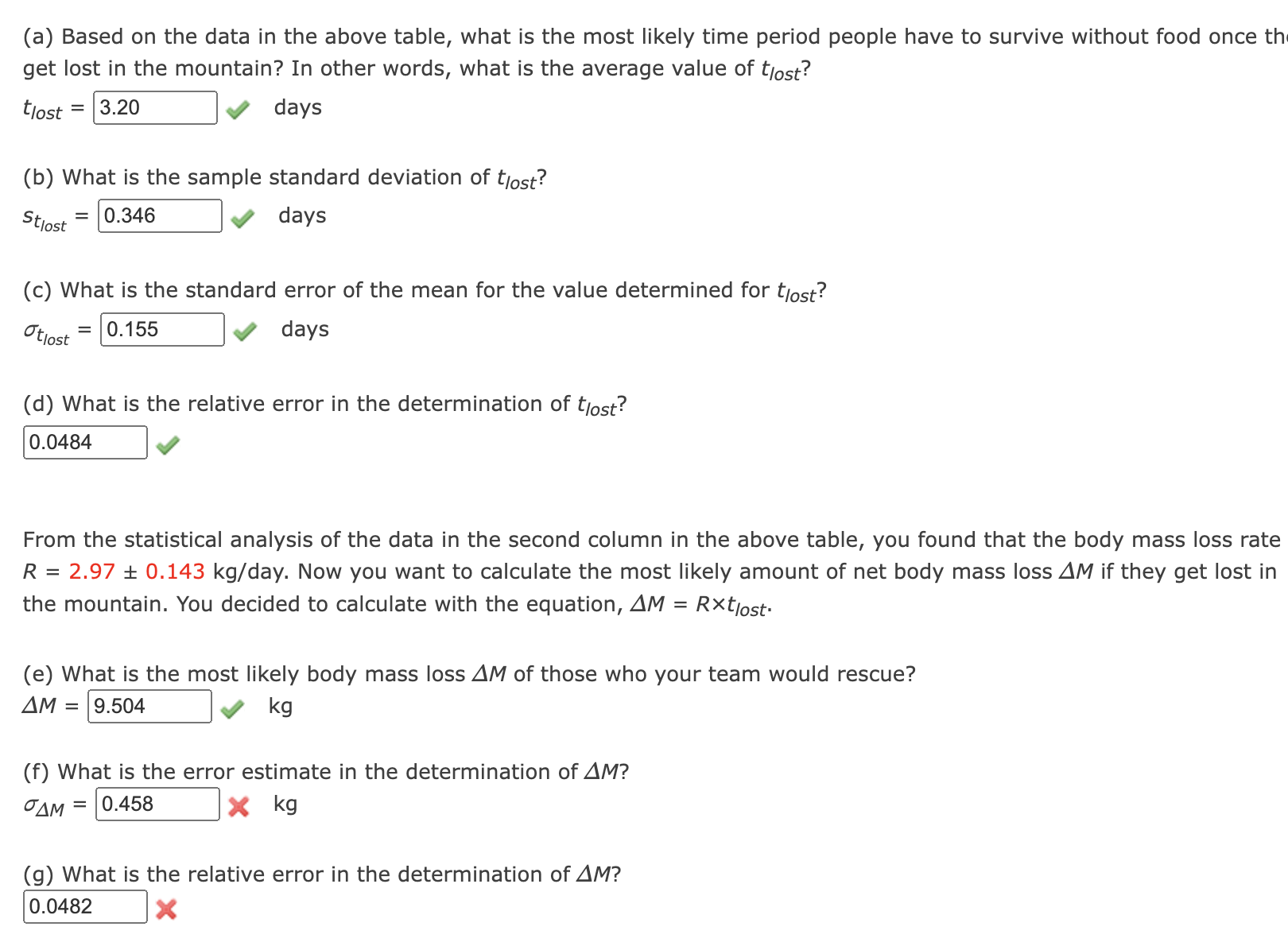 Solved In the above table, the first column tlost is the | Chegg.com