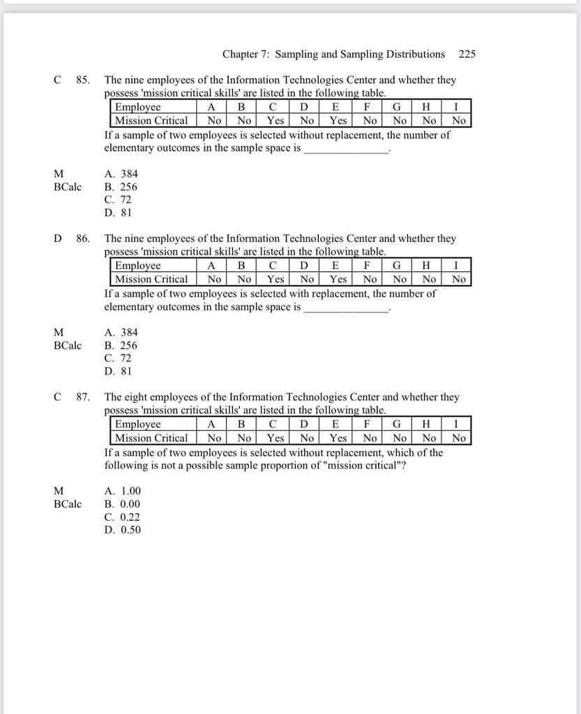 Solved Chapter 7: Sampling And Sampling Distributions 225 с | Chegg.com