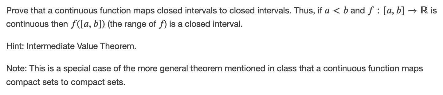 Continouse Map Math Solved Prove that a continuous function maps closed | Chegg.com