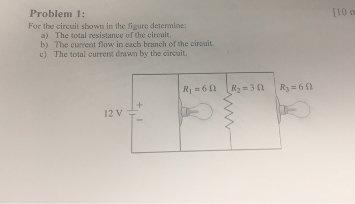 Solved [10 n Problem 1: For the circuit shown in the figure | Chegg.com