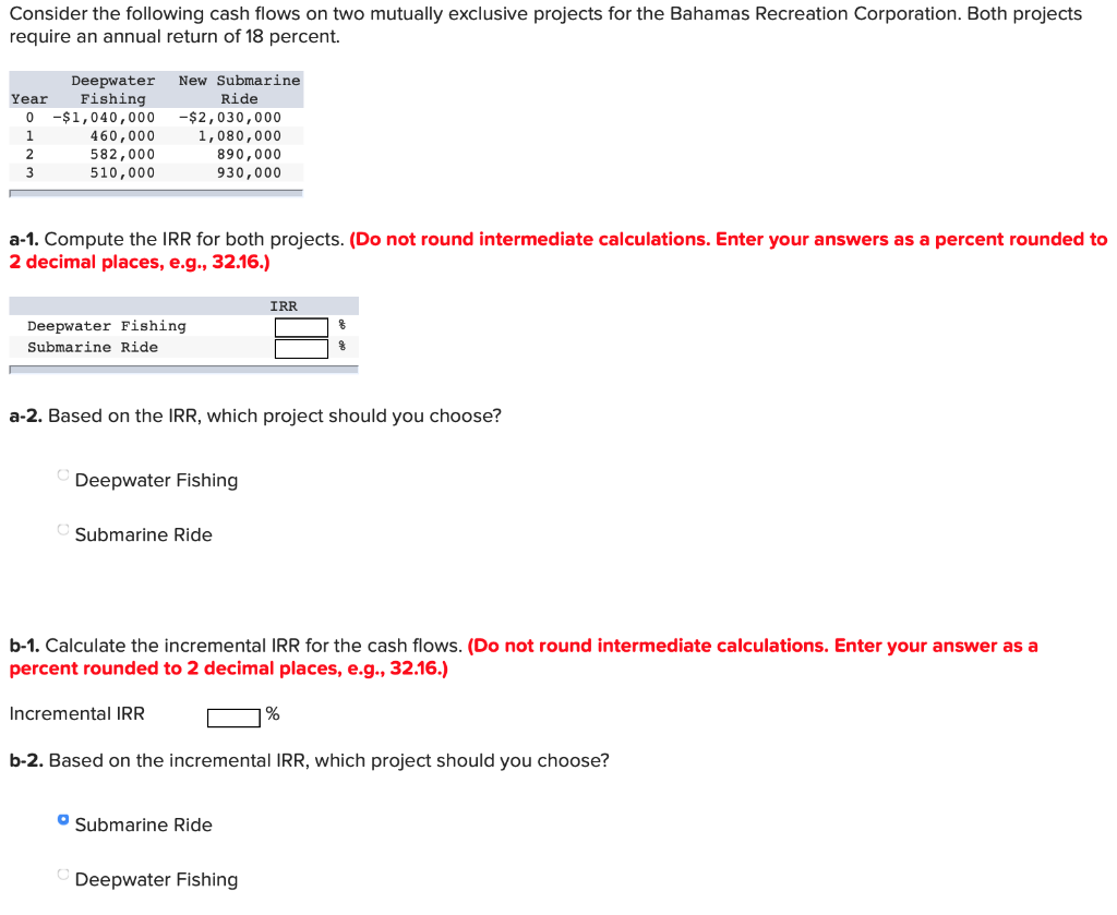 Solved c-1. Compute the NPV for both projects. (Do not round | Chegg.com