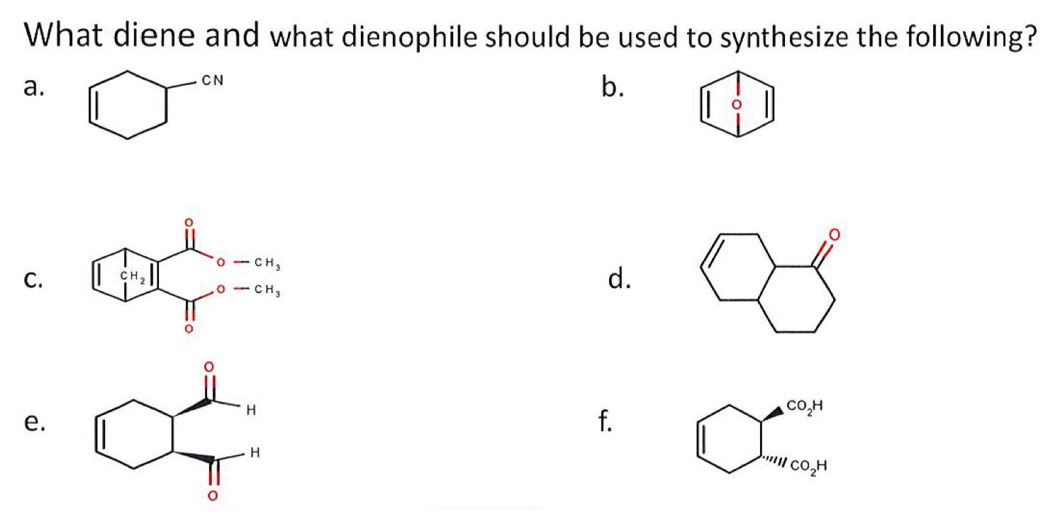 Solved What diene and what dienophile should be used to | Chegg.com