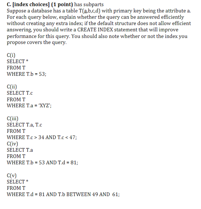 Solved C. [index choices] (1 point) has subparts Suppose a | Chegg.com