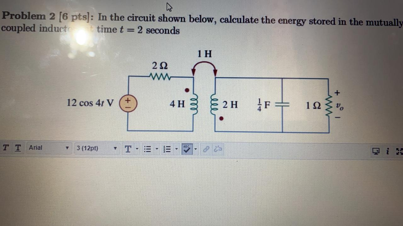 Solved Problem 2 (6 pts]: In the circuit shown below, | Chegg.com