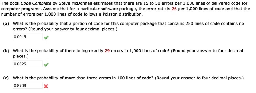 Solved The book Code Complete by Steve McDonnell estimates | Chegg.com
