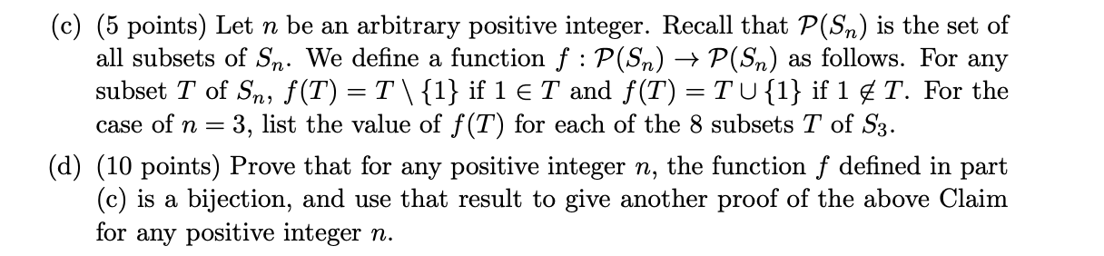 Solved 4. For any positive integer n, we define Sn = | Chegg.com