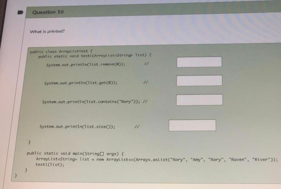 Solved Question 16 What is printed? public class | Chegg.com