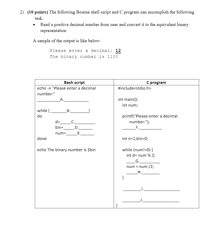 solved-2-10-points-the-following-bourne-shell-script-and-chegg