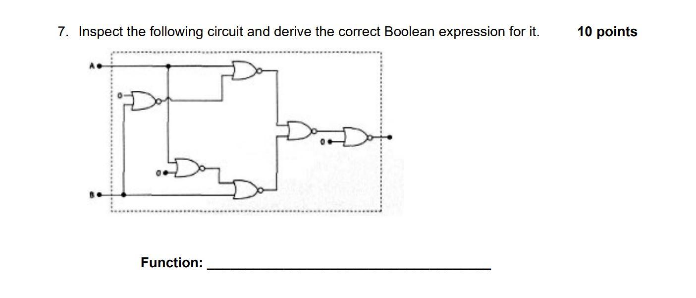 Solved 7. Inspect the following circuit and derive the | Chegg.com