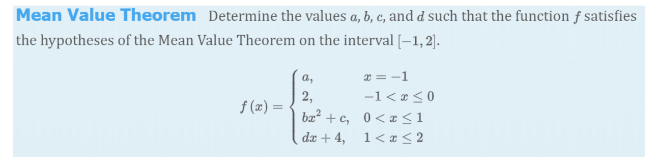 Solved Determine The Values A, B, C, And D Such That The | Chegg.com