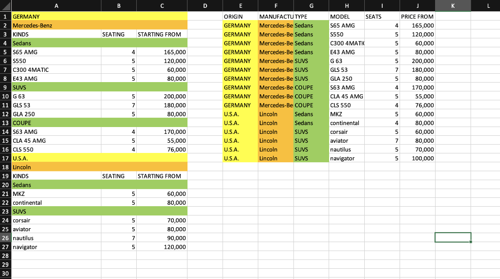 Solved EXCEL: Is there any fast way (shortcut or formulas) | Chegg.com