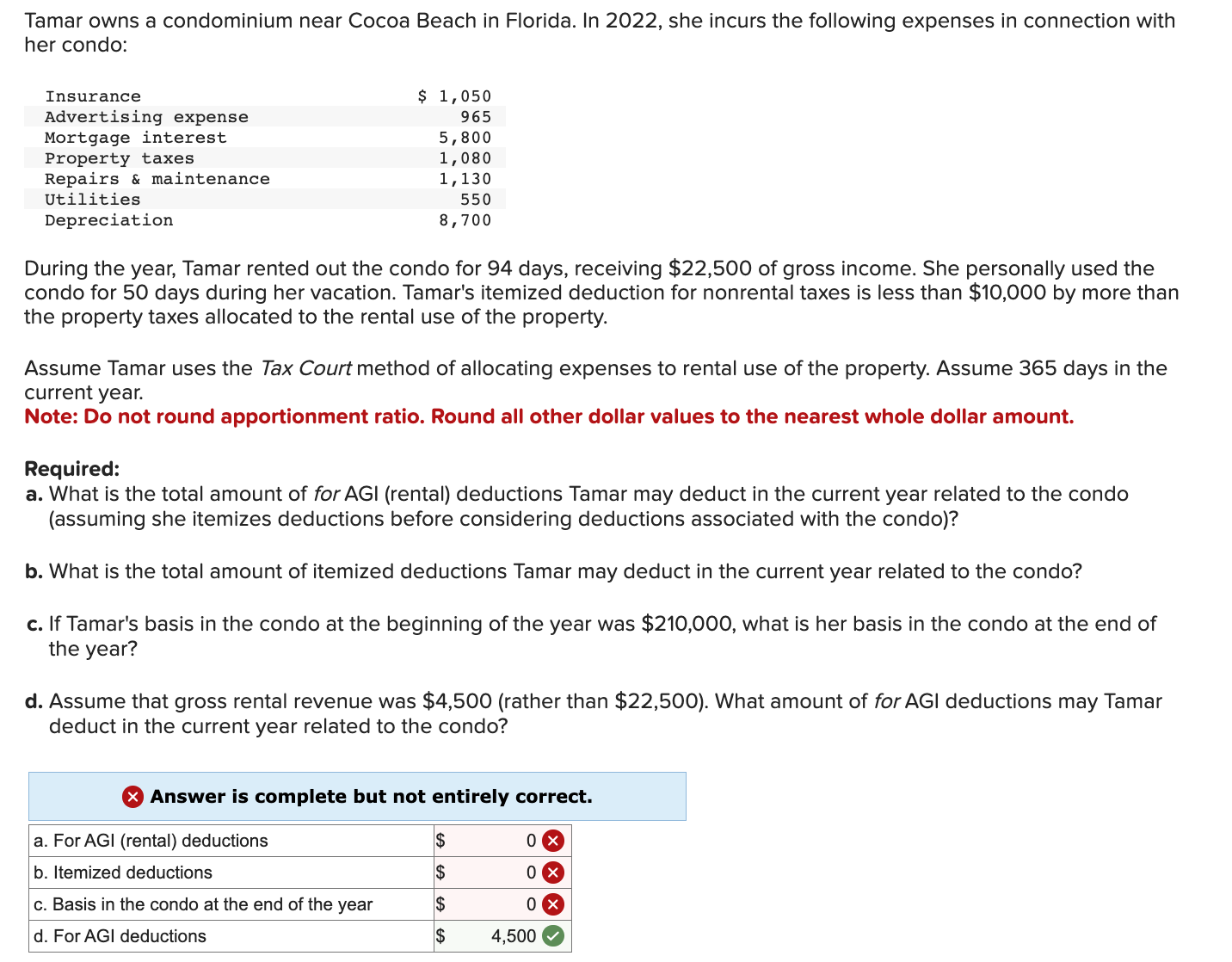 solved-tamar-owns-a-condominium-near-cocoa-beach-in-florida-chegg