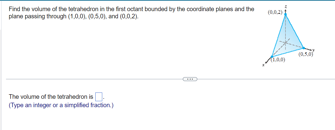 Solved Find The Volume Of The Tetrahedron In The First | Chegg.com