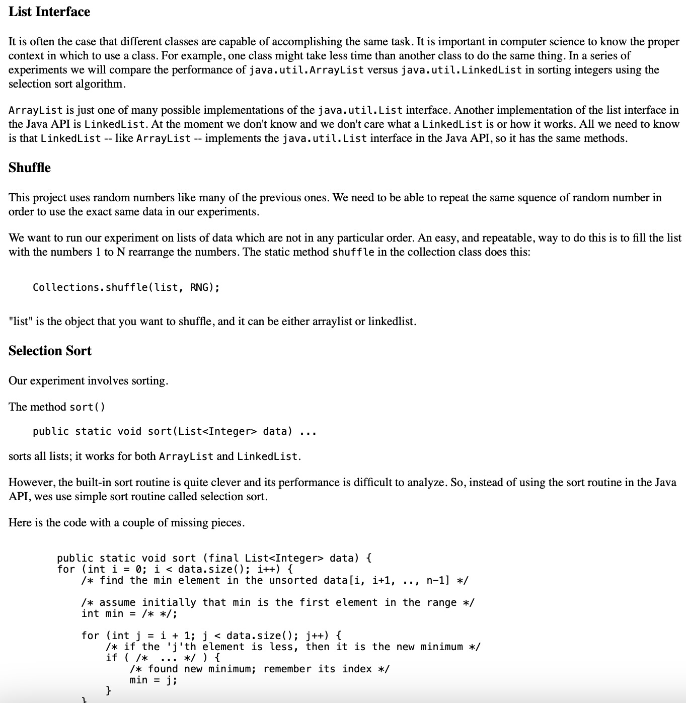 Solved List Interface It is often the case that different | Chegg.com