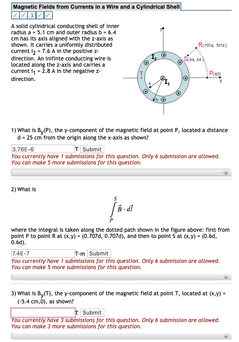 Solved Magnetic Fields from Currents in a Wire and a | Chegg.com