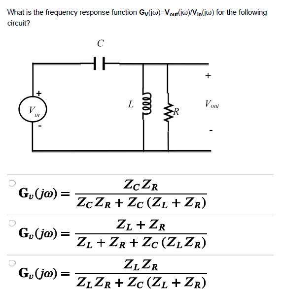 Solved What Is The Frequency Response Function Gy Jw Vou Chegg Com