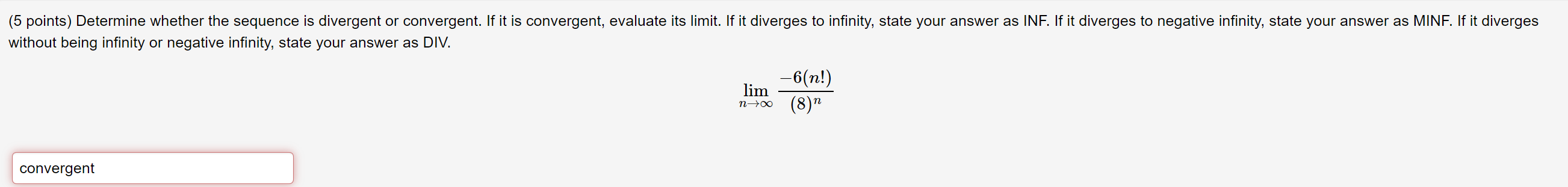 Solved eing infinity or negative infinity, state your answer | Chegg.com