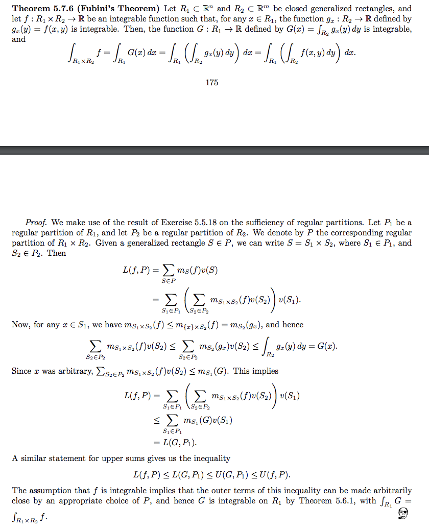 Theorem 5 7 6 Fubini S Theorem Let R1 Crm And R2 Chegg Com