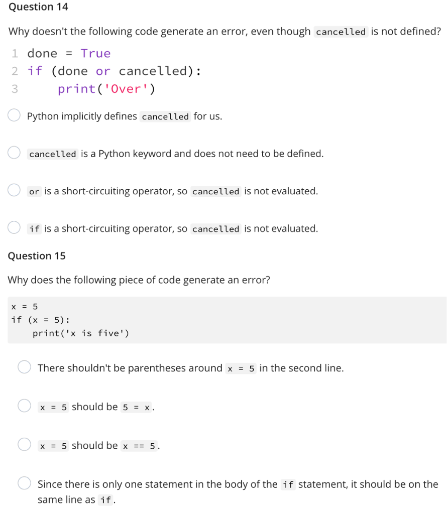 Solved Python Programming Question 11 Consider the following
