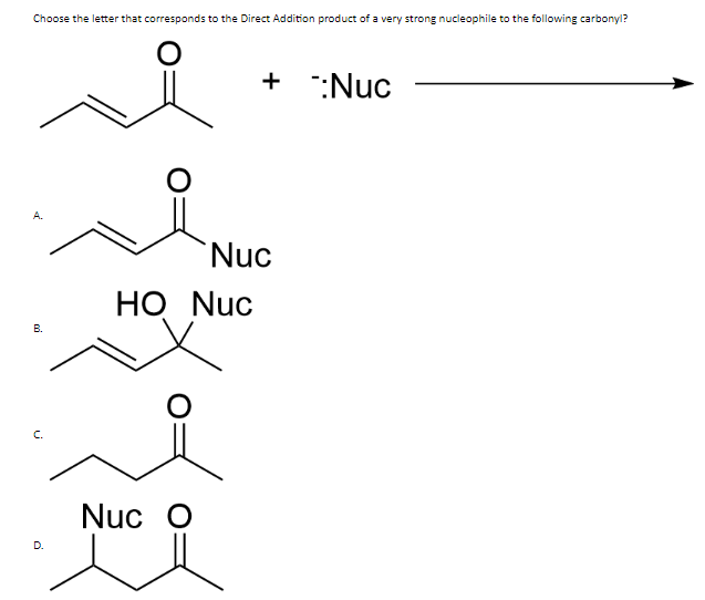 Solved Choose the letter that corresponds to the Direct