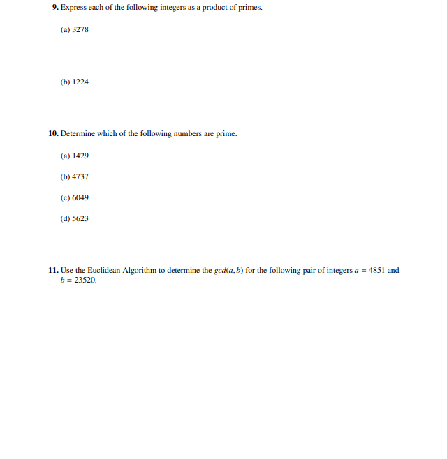 Solved 9. Express each of the following integers as a | Chegg.com