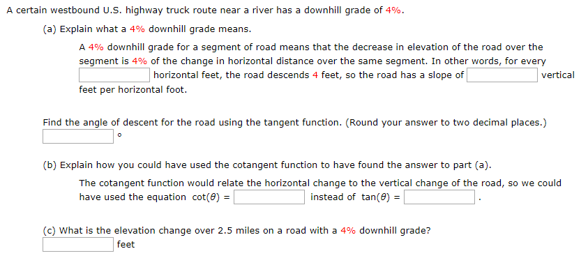 Solved A Certain Westbound U S Highway Truck Route Near Chegg Com
