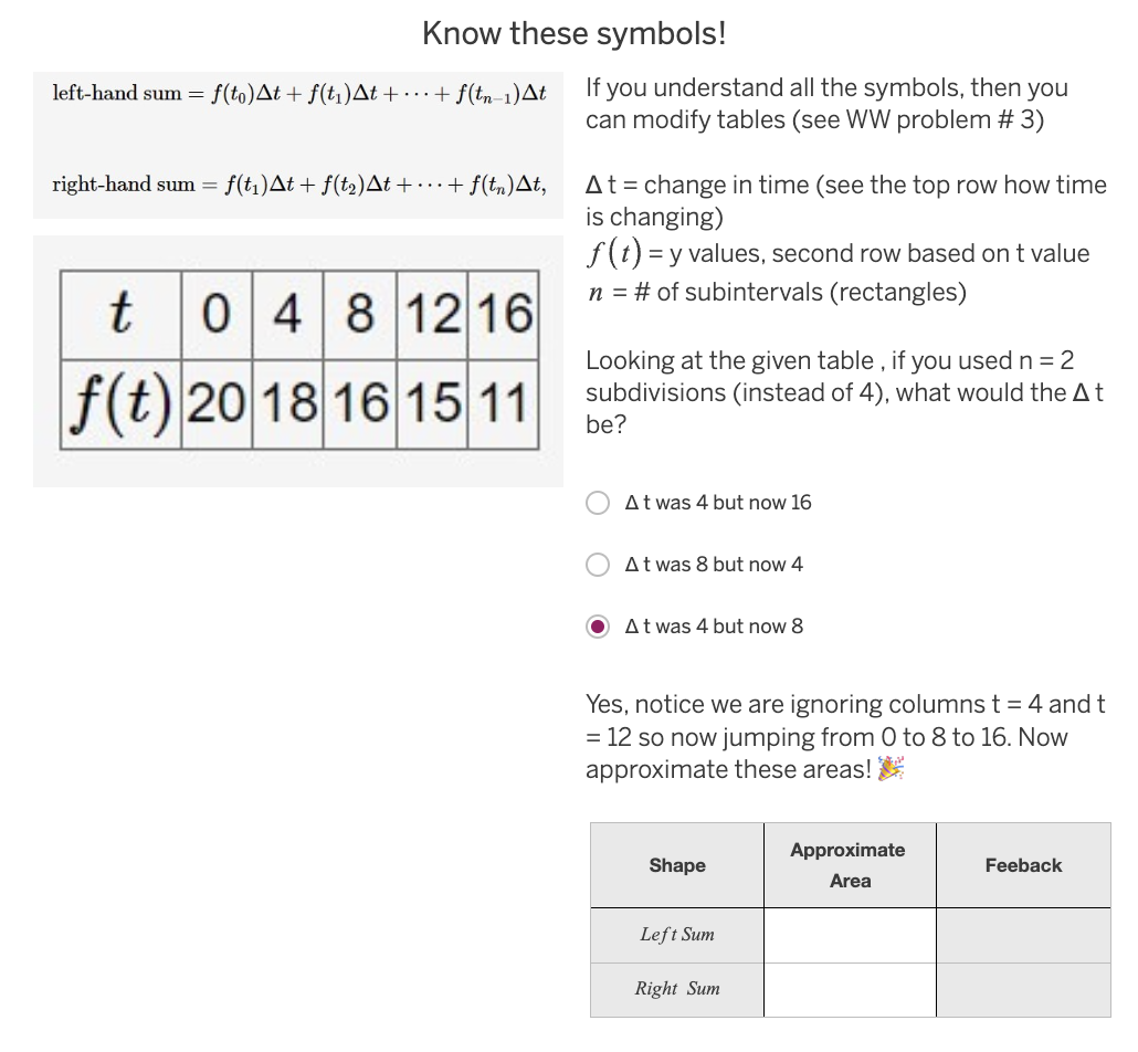 Solved Know these symbols! left-hand sum | Chegg.com