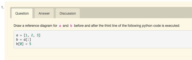 Question Answer Discussion Draw a reference diagram | Chegg.com