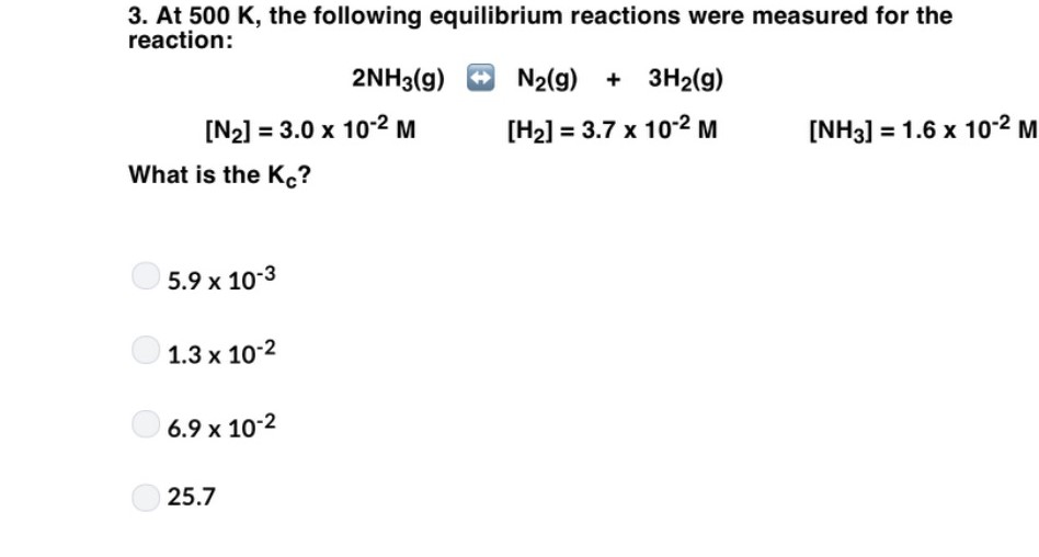 Solved 3 At 500 K The Following Equilibrium Reactions W Chegg Com