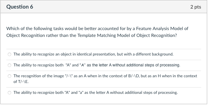 Solved Question 6 2 pts Which of the following tasks would | Chegg.com