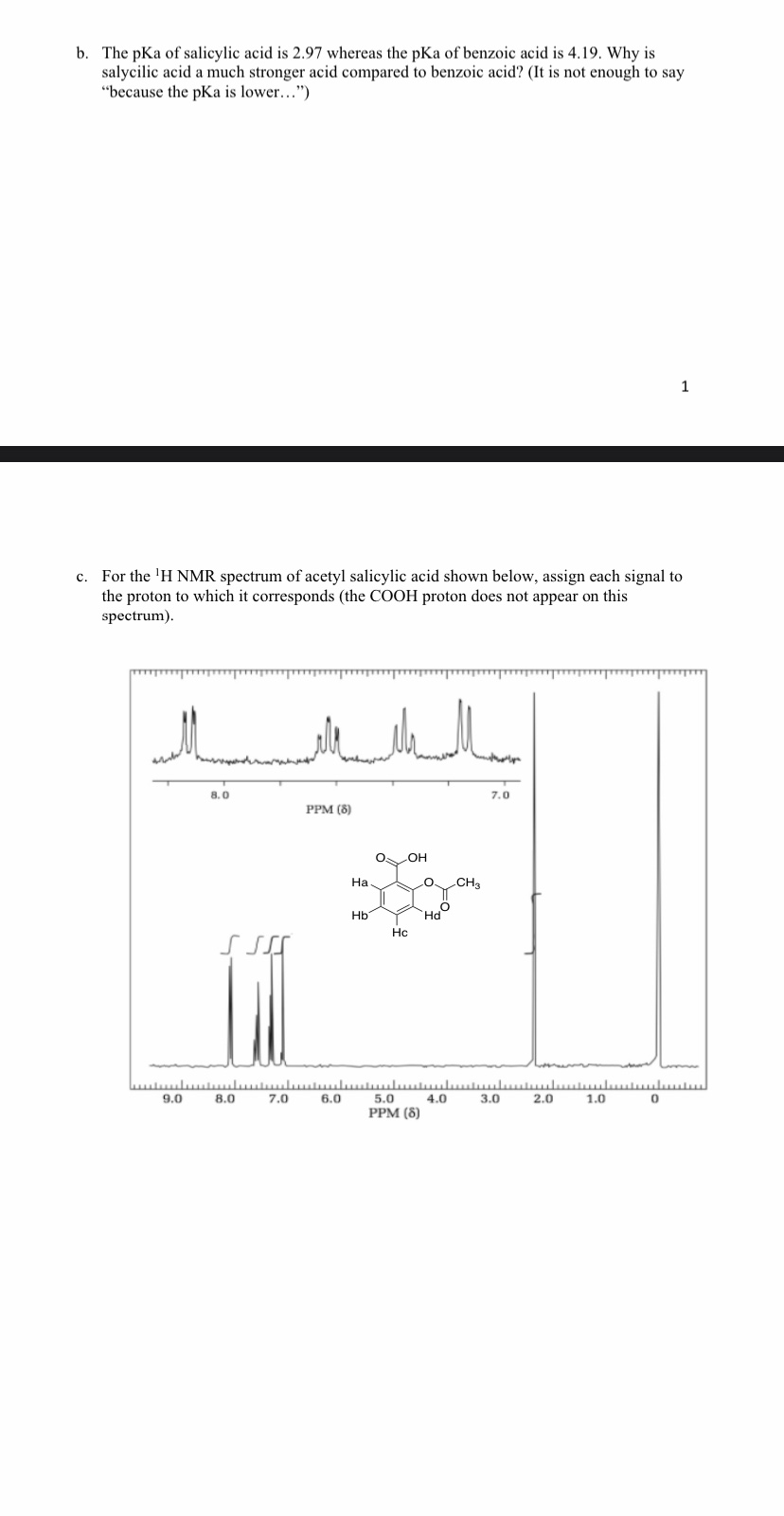 Solved 1 12 Pts The Synthesis Of Aspirin Is Shown Below Chegg Com