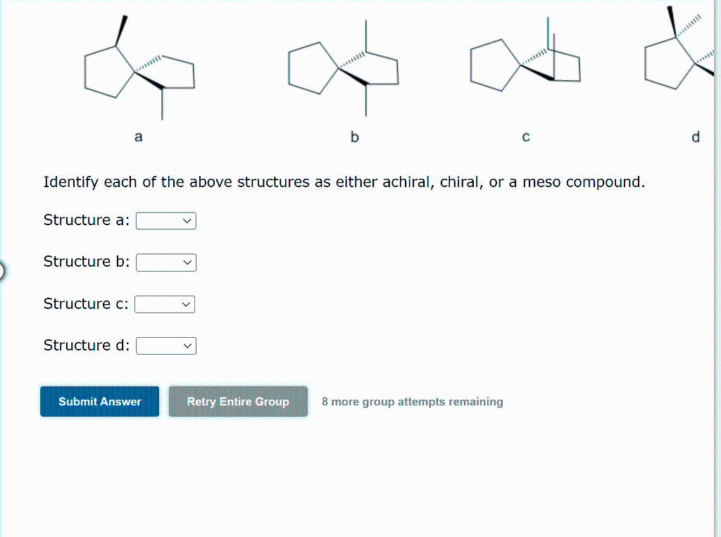 Solved D doo a b с Identify each of the above structures as | Chegg.com