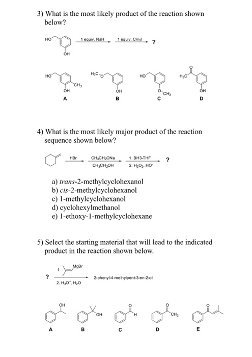 Solved 1) Compound 1 is treated with magnesium in ether to | Chegg.com