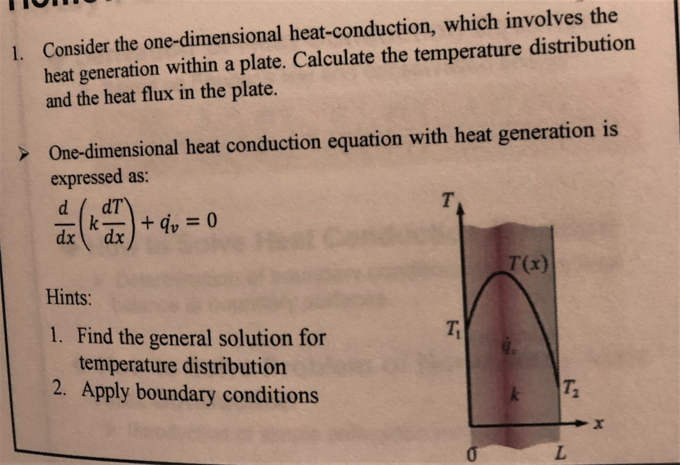 Solved Calculate the heat flux and temperature distribution | Chegg.com