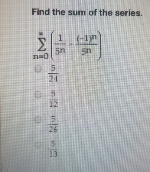 how to find the sum of series