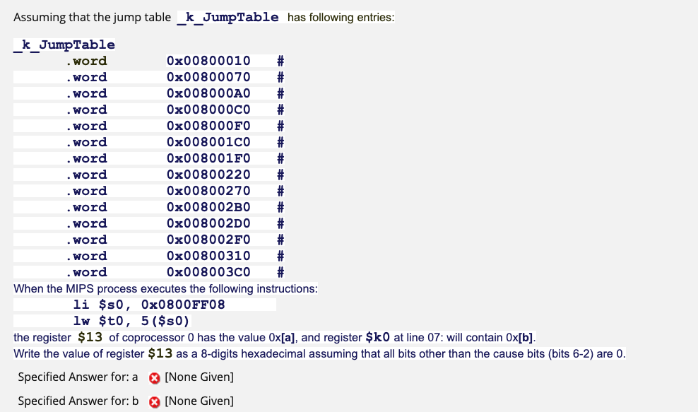 SW 07 An example of MIPS exception