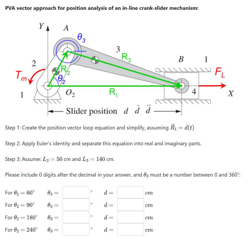 PVA vector approach for position analysis of an | Chegg.com