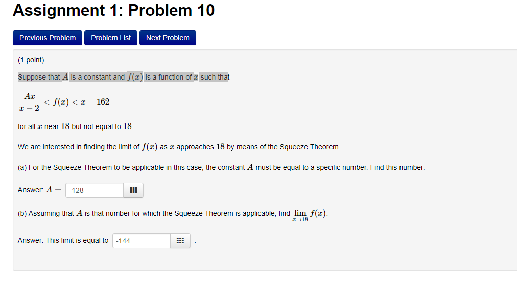 Solved Assignment 1: Problem 10 Previous Problem Problem | Chegg.com