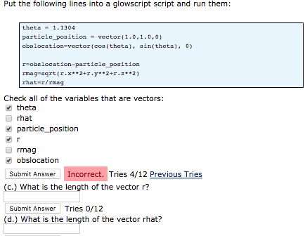 Solved Put the following lines into a glowscript script and | Chegg.com