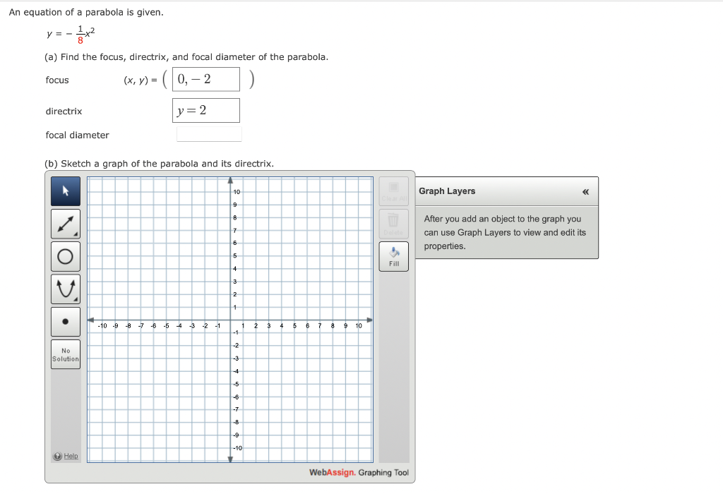 find equation of parabola given focus and focal diameter calculator