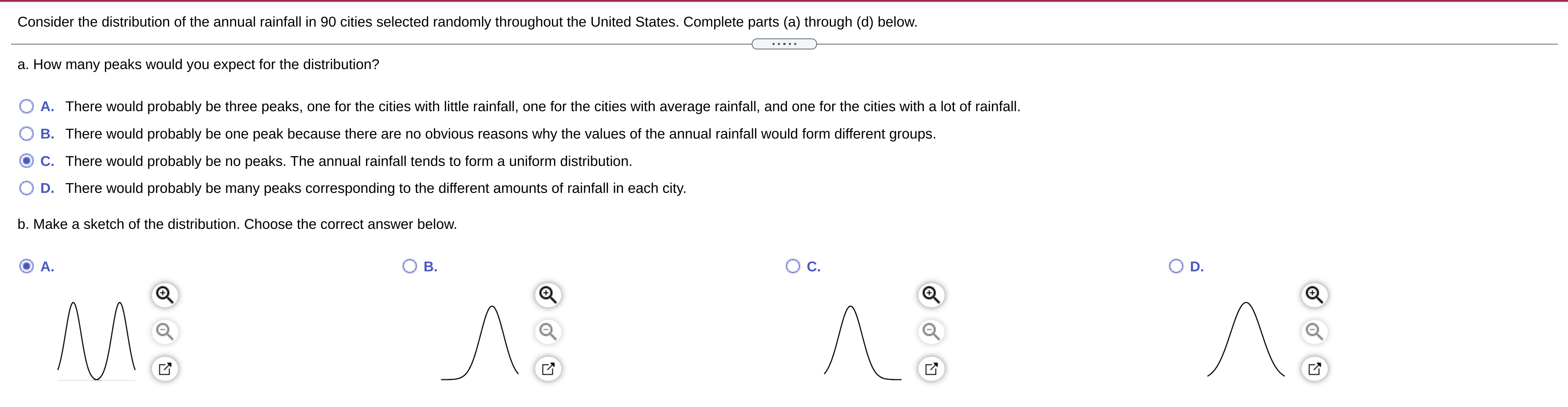 Solved Consider The Distribution Of The Annual Rainfall In | Chegg.com