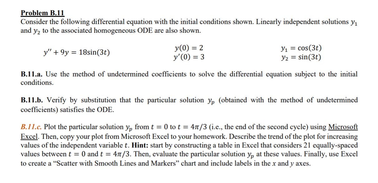 Solved Problem B.11 Consider The Following Differential | Chegg.com