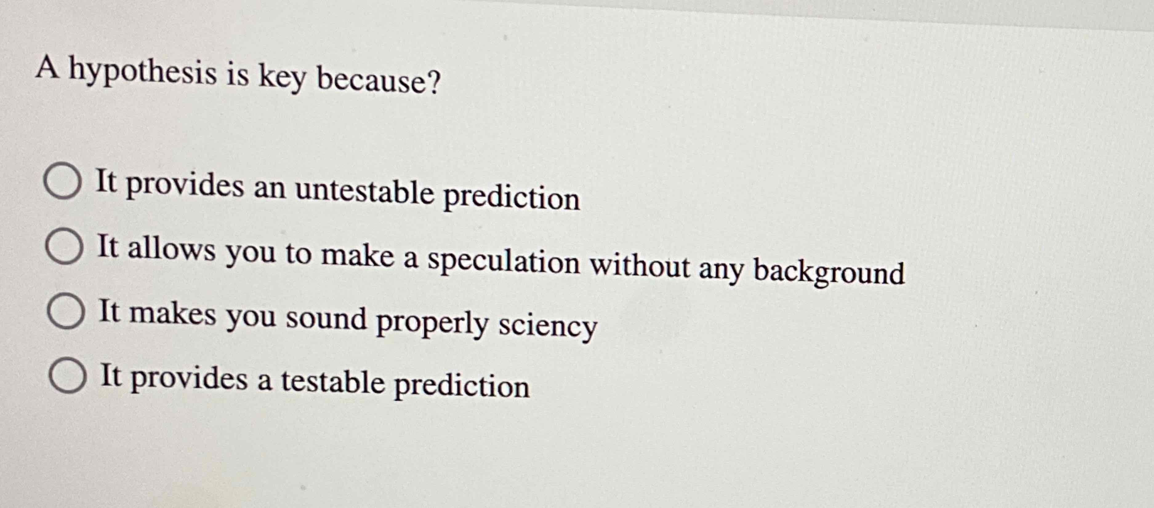 what is a untestable hypothesis