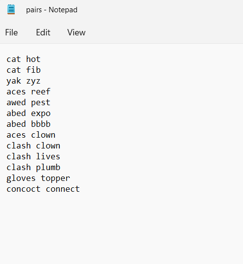 A Word Ladder program is similar to a 