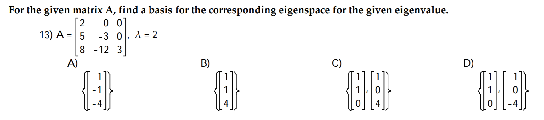 Solved Please help using linear algebra. Please answer | Chegg.com