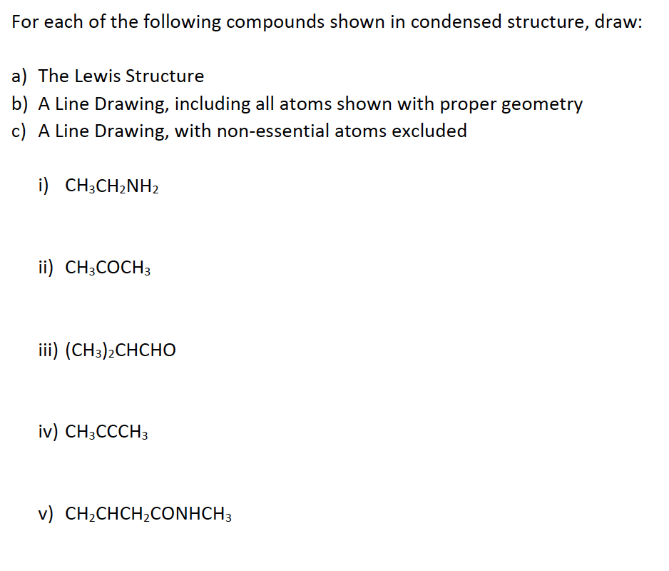 Solved For each of the following compounds shown in | Chegg.com