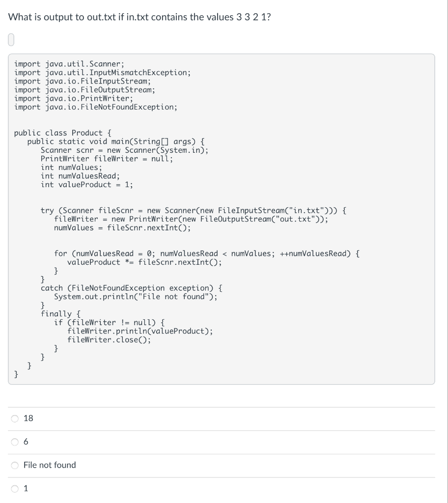 Solved What is output to out.txt if in.txt contains the | Chegg.com